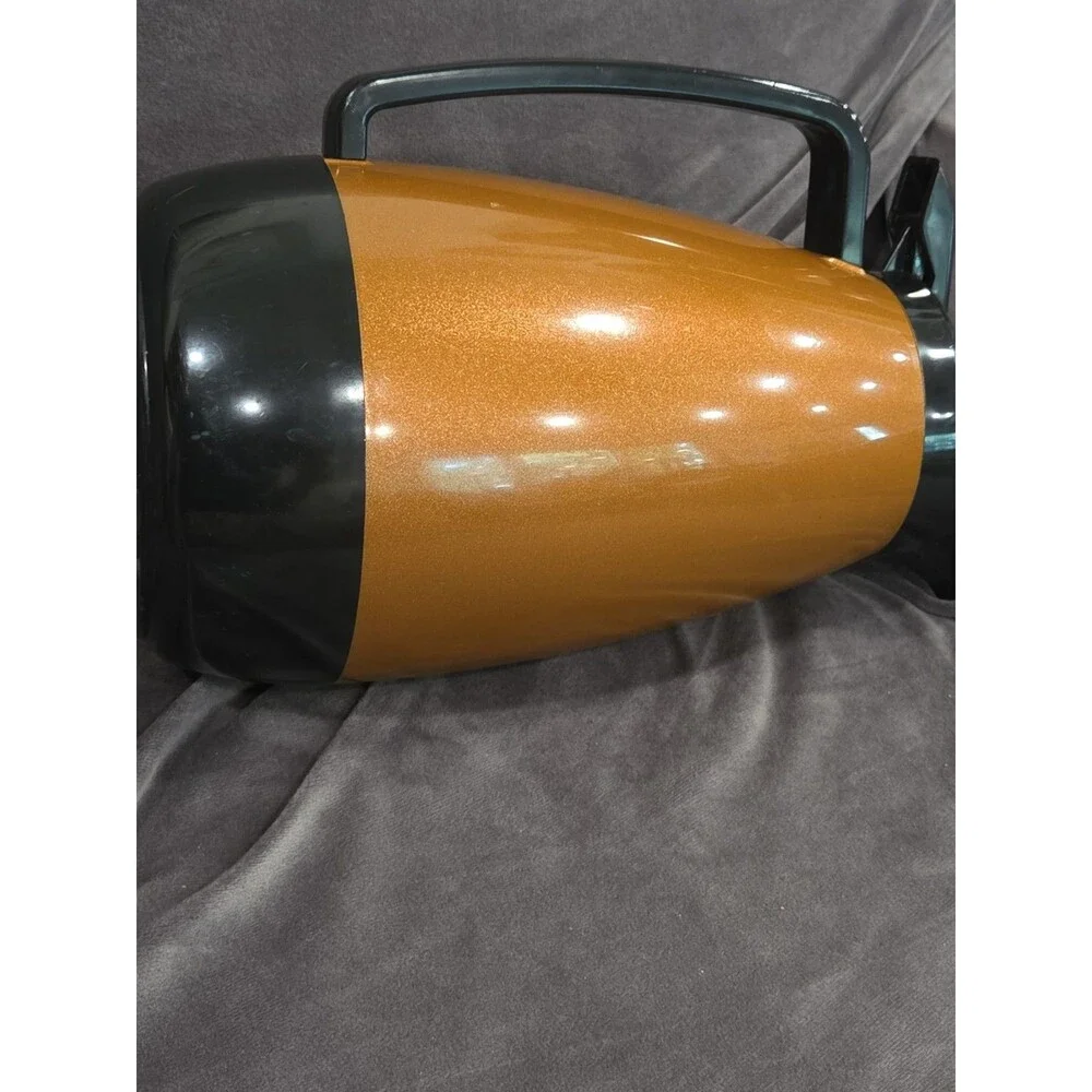 Mid Century Vintage West Bend Thermo-Serv Gold & Black Hot Cold Insulated Carafe